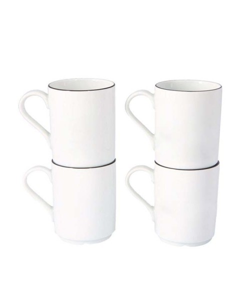 Be Happy 4-Piece Mug Set