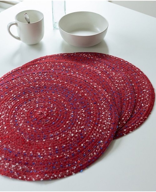 Americana Bouclé Round Placemat  Set of 4