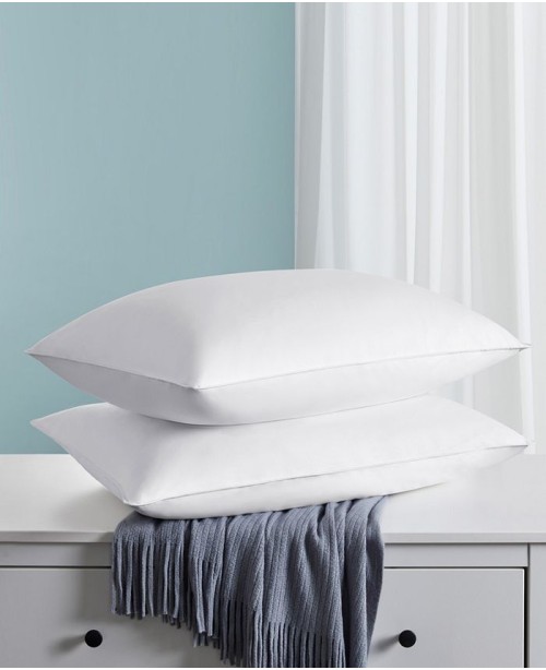 2 Pack White Goose Feather & Down Bed Pillows  Sta...