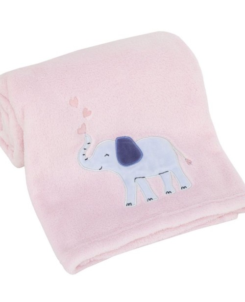 Sweet Floral Elephants Super Soft Baby Blanket