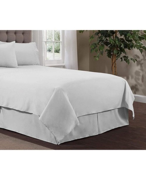 Superity 100% Cotton Flat Sheet White King