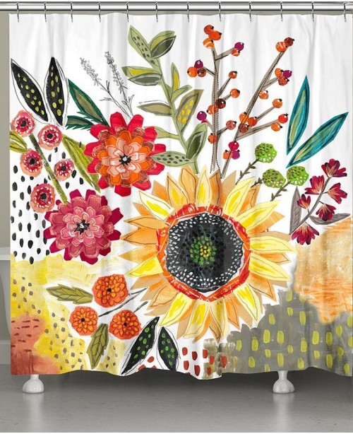 Sundaze Blooms Shower Curtain