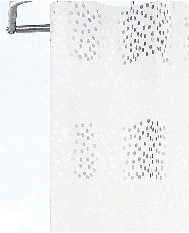 Stripe Dot 3D Semi-Transparent Shower Curtain/Liner