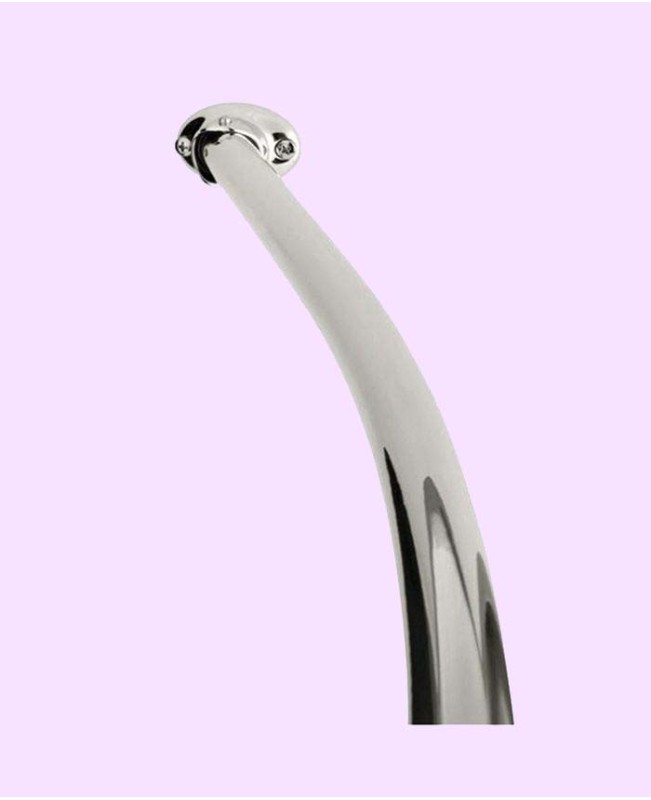 Arista Curved Adjustable Shower Rod Chrome Finish