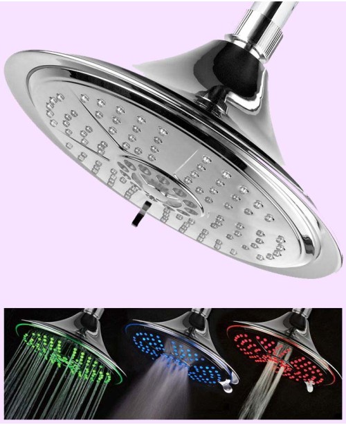 Hotel Spa 8 Inch  5-Setting Rainfall LED Shower He...