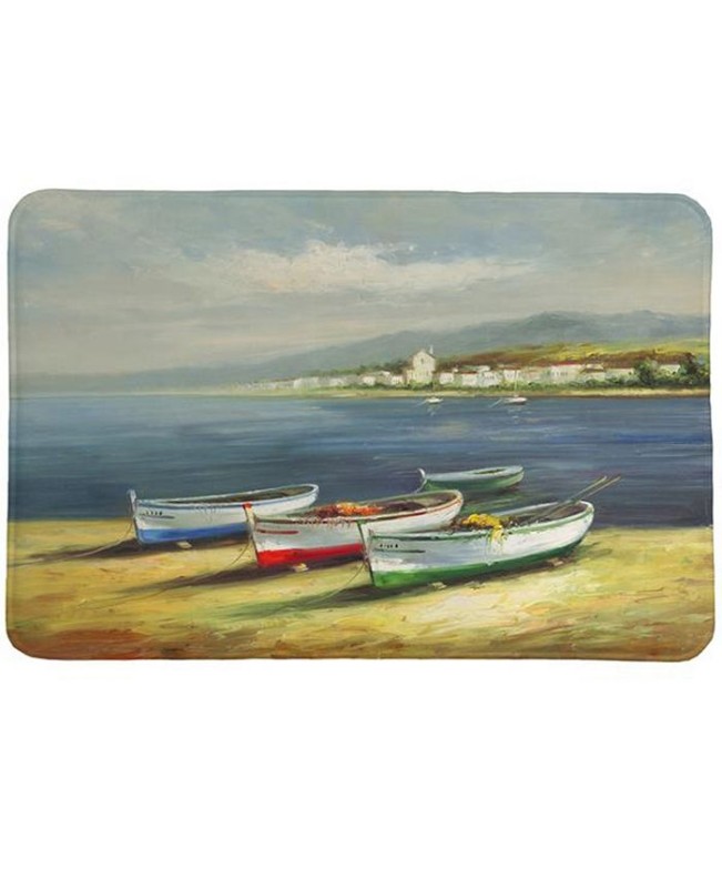 Boats On The Beach Memory Foam Rug