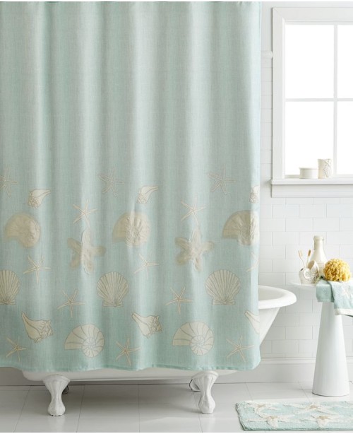 Bath  Sequin Shells Shower Curtain Collection