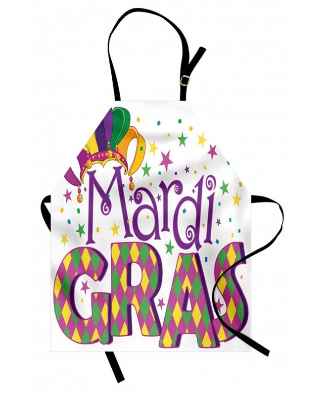 Festive Mardi Gras Apron