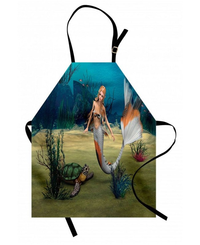 Ocean's Treasure Mermaid Apron